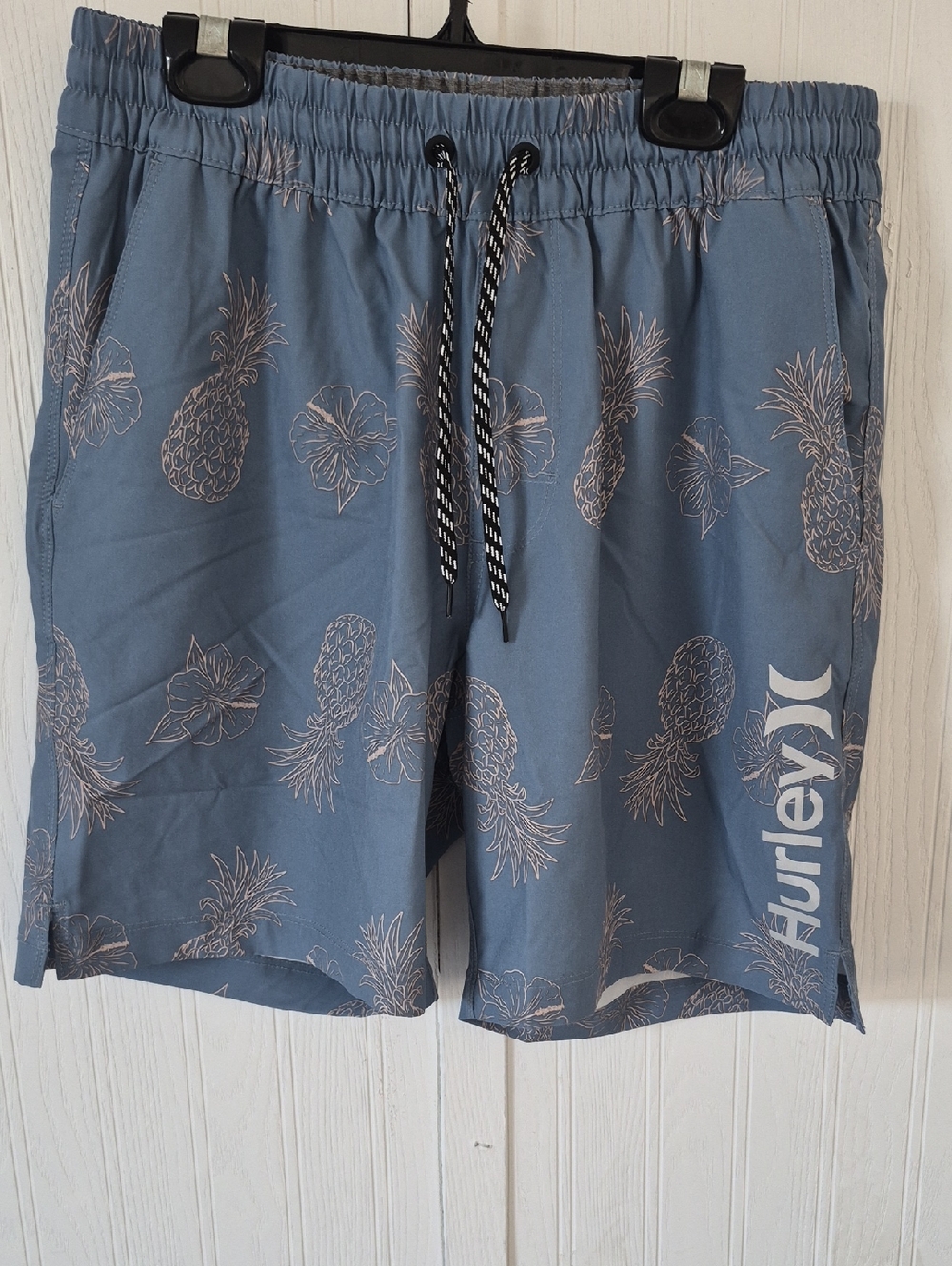 Hurley Blue Pineapple-Print Swim Shorts